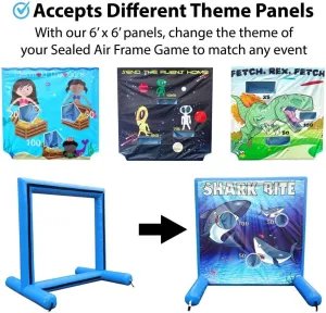 TentandTable Sealed Air Frame Game | Various Themes | Ball and Bag Toss | Includes Frame, Panel, Hand Air Pump, Balls, and Storage Bag | for Backyards, Carnivals, Schools, Birthday Parties