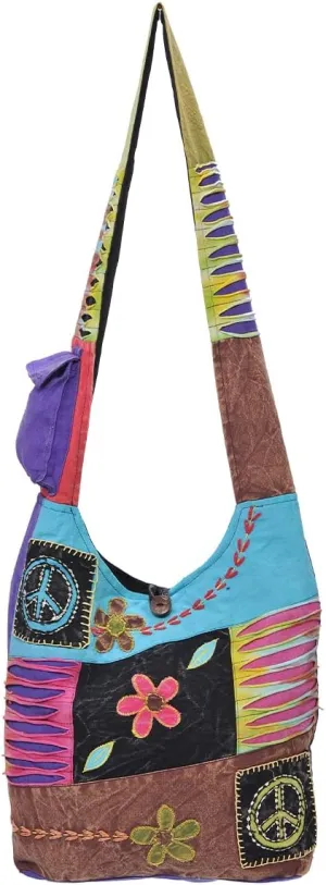 THE COLLECTION ROYAL Hobo Crossbody Bags for Women, Boho Purse, Boho Bag | Hippie Bag, Indie Tote Bag, Cloth Purse for Women