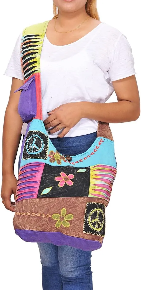 THE COLLECTION ROYAL Hobo Crossbody Bags for Women, Boho Purse, Boho Bag | Hippie Bag, Indie Tote Bag, Cloth Purse for Women