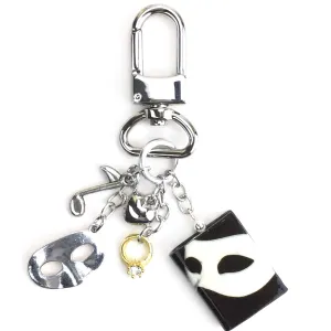 The Phantom of the Opera Gaston Leroux Clay Mini Book Key Chain Ring Bag Purse Backpack Clip Snap