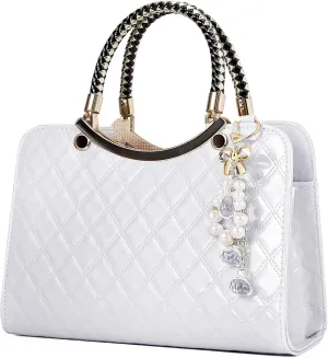 TIBES Shiny Patent Leather Women Purses Satchel Handbags Ladies Fashion Top Handle Handbags Crossbody Shoulder Bags
