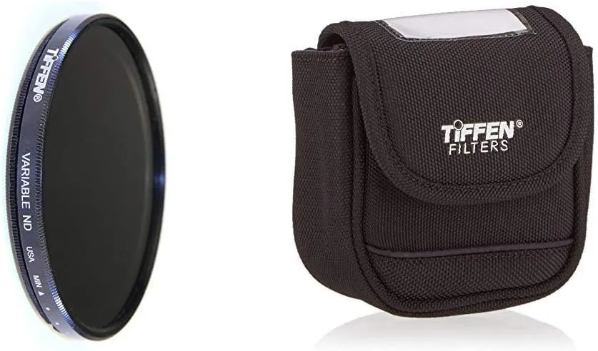Tiffen 67mm Variable ND Filter with Large Belt Style Filter Pouch for Filters 62mm to 82mm