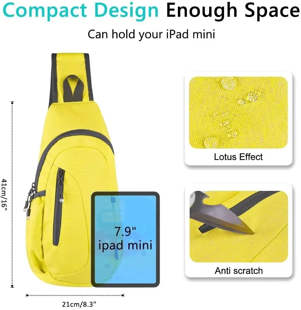 TITECOUGO Small Sling Bag, Lightweight Crossbody Backpack for Men Women, Shoulder Bag for Sports and Outdoor