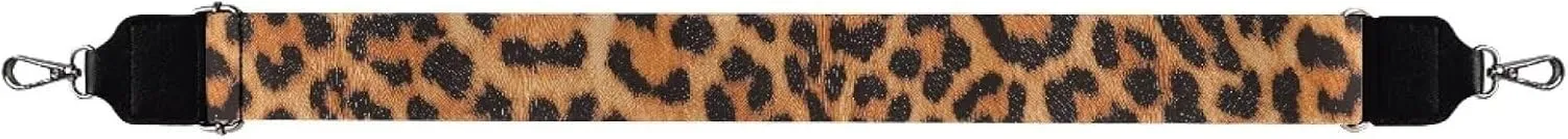 TODIYADDU Cheetah Leopard Print Bag Straps Replacement Crossbody Silver Metals Strap for Bag Womens Crossbody Adjustable Straps Guitar Strap Purse Bag Fit for Photography Enthusiast Handbag Wallet