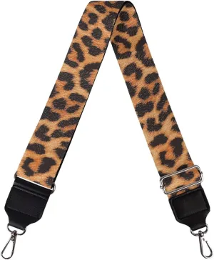 TODIYADDU Cheetah Leopard Print Bag Straps Replacement Crossbody Silver Metals Strap for Bag Womens Crossbody Adjustable Straps Guitar Strap Purse Bag Fit for Photography Enthusiast Handbag Wallet