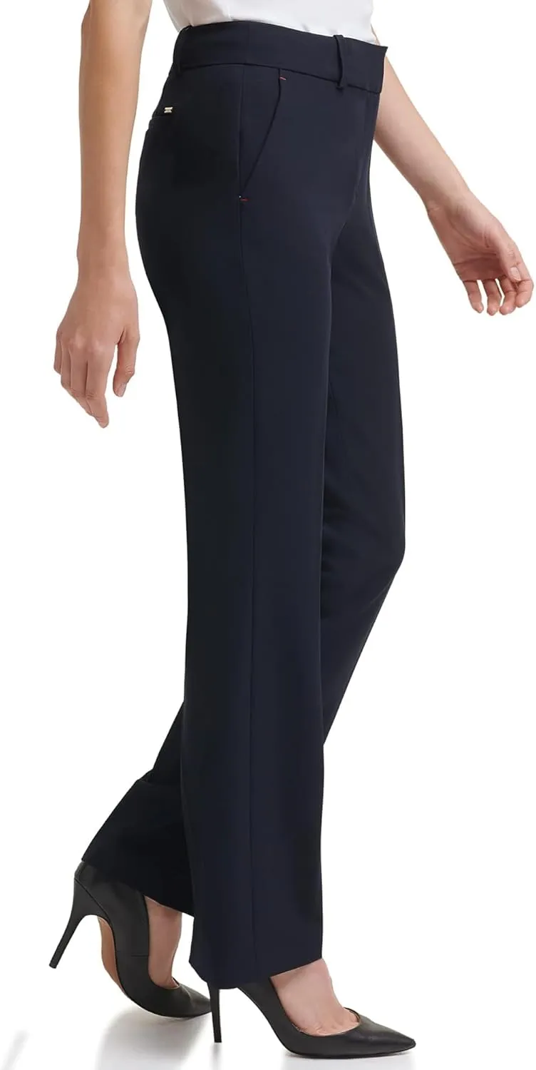 Tommy Hilfiger Women's Dress Pants – Straight-legged Trousers With Elastic Waist