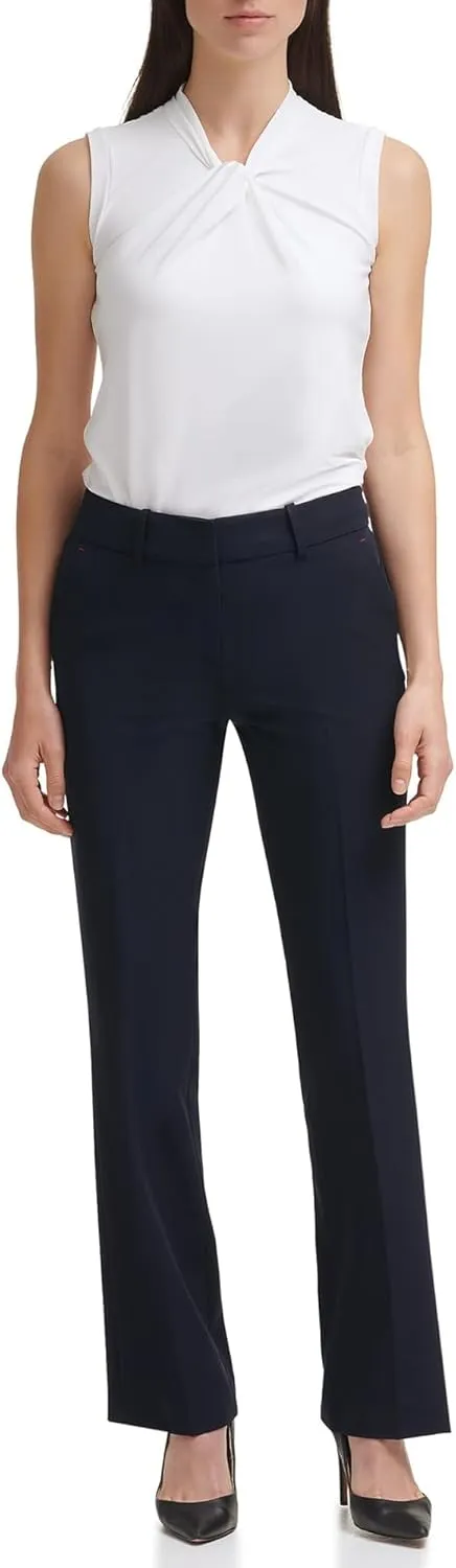 Tommy Hilfiger Women's Dress Pants – Straight-legged Trousers With Elastic Waist