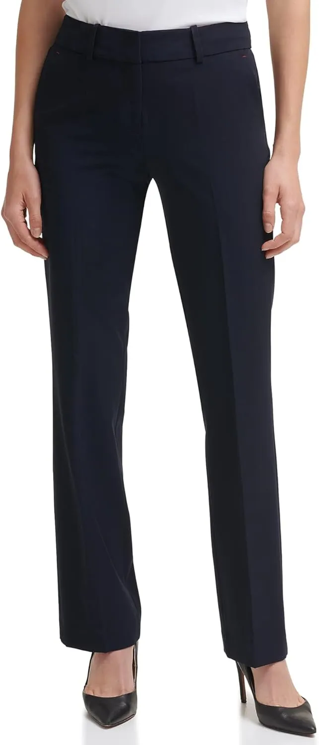Tommy Hilfiger Women's Dress Pants – Straight-legged Trousers With Elastic Waist