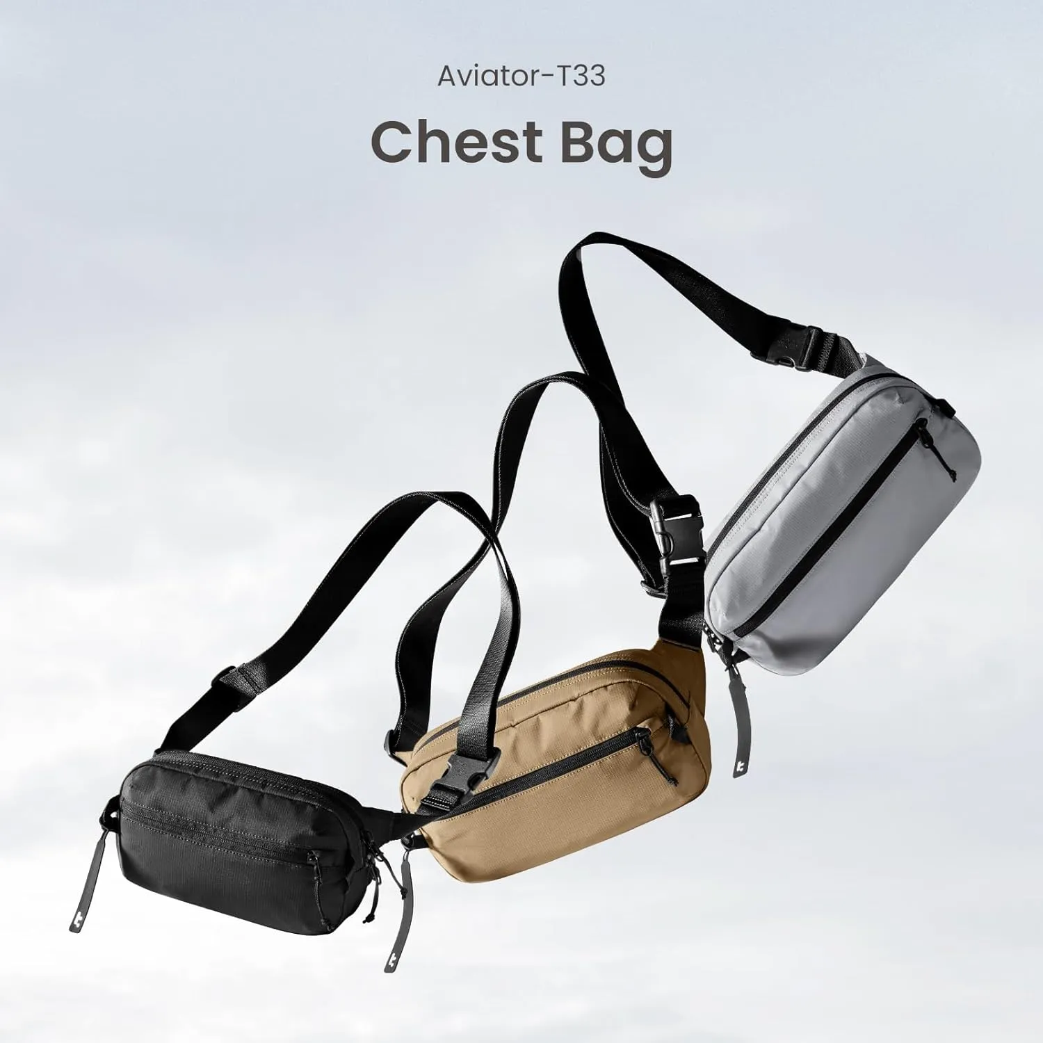 tomtoc 3.5L Sling Bag with RFID Blocking, Crossbody Bag Chest Shoulder Pack for Men and Women, Water-resistant Lightweight Casual Waist Fanny Pack for Travel/Daily Use, for Nintendo Switch 2