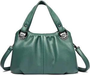Top Handle Satchel Handbag for Women PU Leather Crossbody Bag Designer Tote Handbag Roomy Work Bag Shoulder Purse