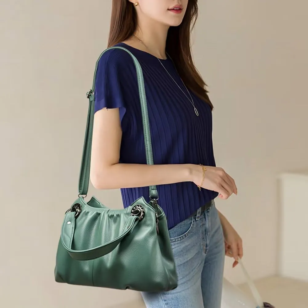 Top Handle Satchel Handbag for Women PU Leather Crossbody Bag Designer Tote Handbag Roomy Work Bag Shoulder Purse