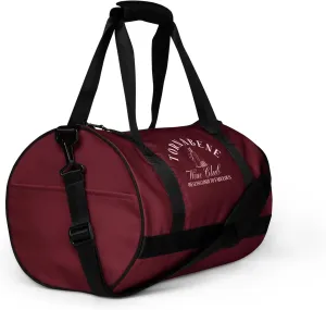 Tornabene Wine Club gym bag for women – stylish small duffle bag, waterproof travel duffel bags for women, personal item carry on bag for gym & travel – Maroon