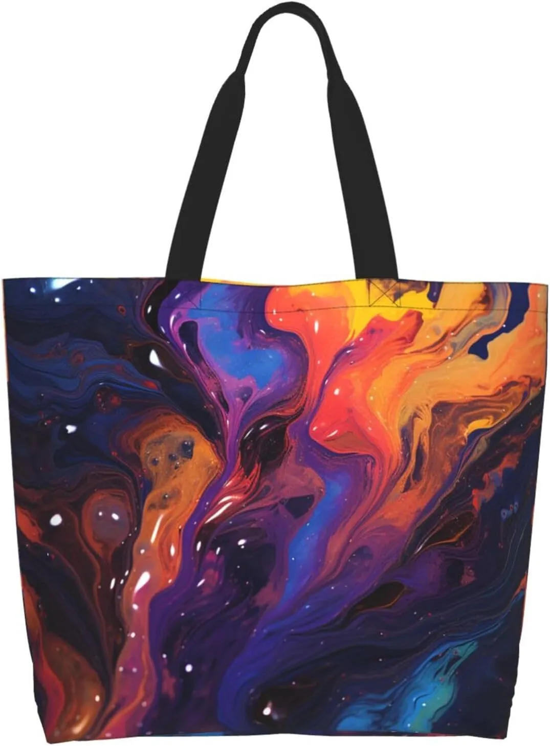 Tote Bag for Women Grocery Bag Reusable Shopping Bag Animal Lion in Suits Handbag Foldable Shoulder Bag