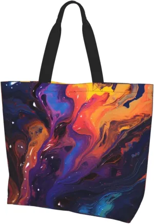 Tote Bag for Women Grocery Bag Reusable Shopping Bag Animal Lion in Suits Handbag Foldable Shoulder Bag