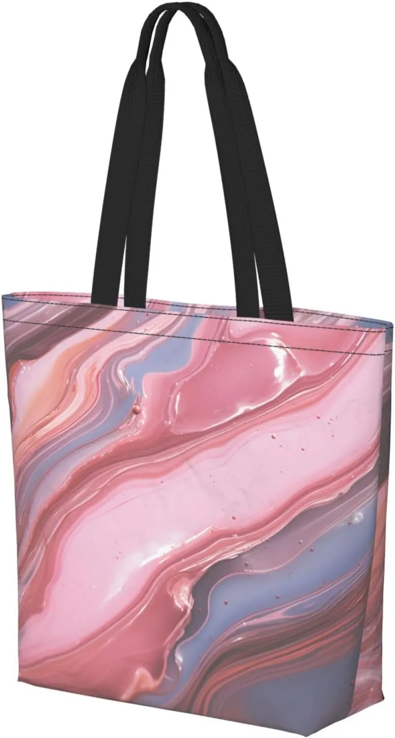 Tote Bag for Women Grocery Bag Reusable Shopping Bag Beautiful Fireworks Handbag Foldable Shoulder Bag