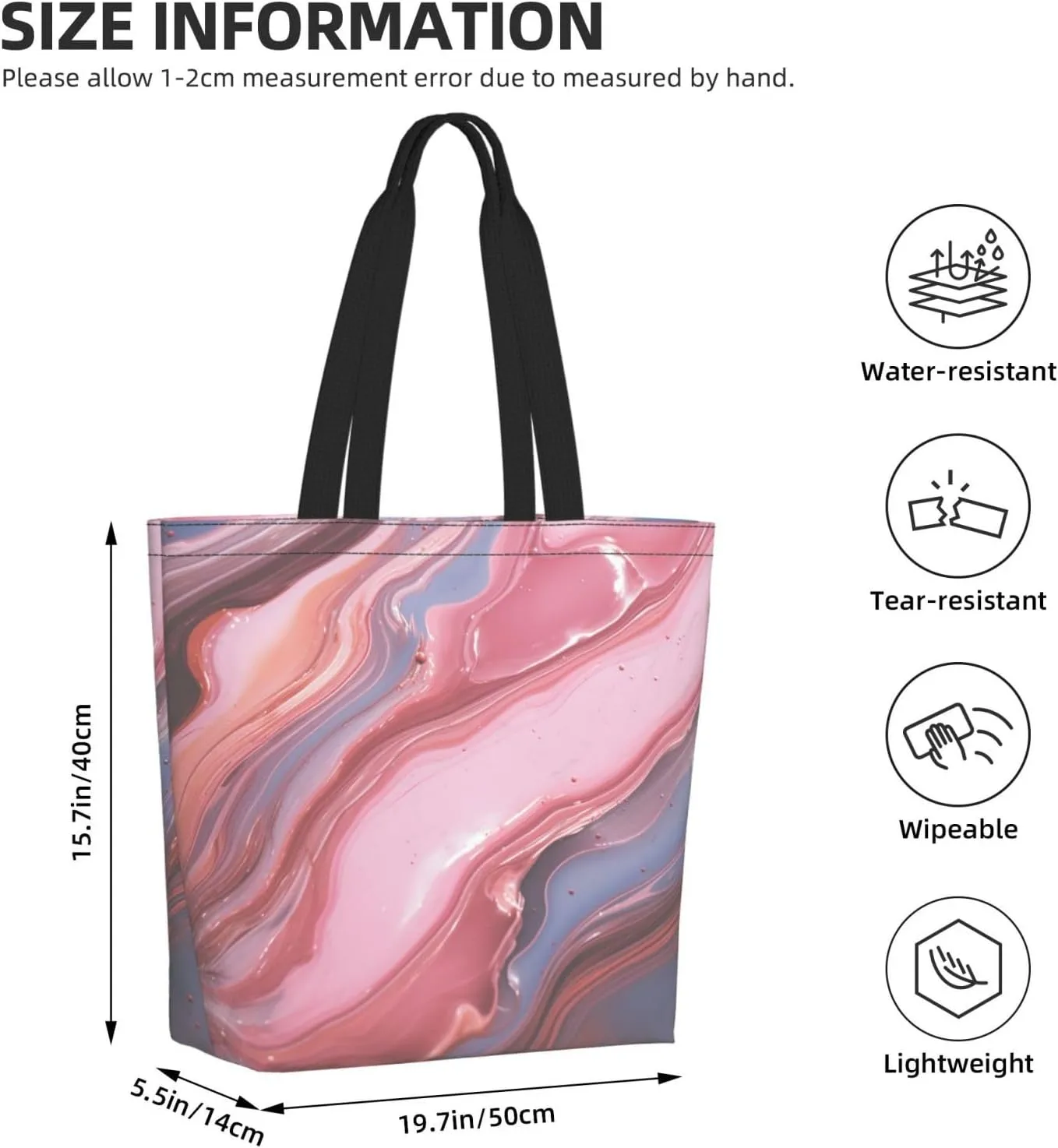 Tote Bag for Women Grocery Bag Reusable Shopping Bag Beautiful Fireworks Handbag Foldable Shoulder Bag