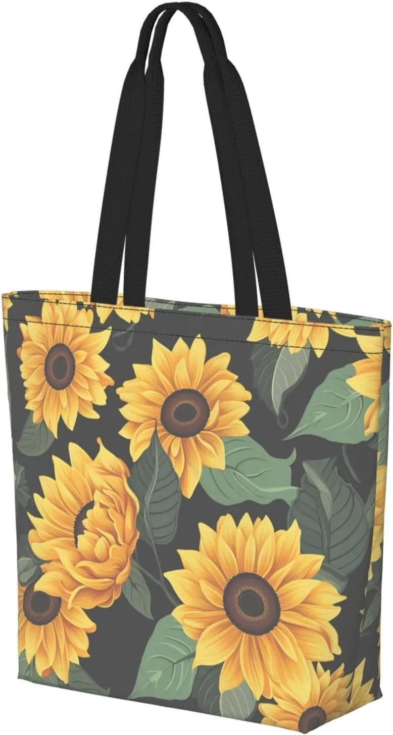 Tote Bag for Women Grocery Bag Reusable Shopping Bag black bird pattern Handbag Foldable Shoulder Bag