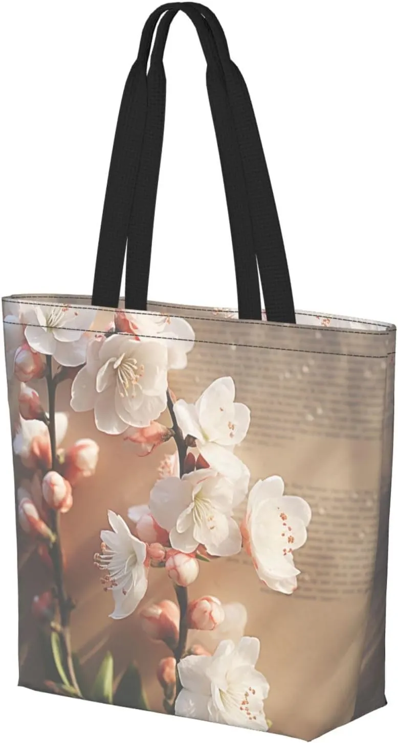 Tote Bag for Women Grocery Bag Reusable Shopping Bag Blue Ice Horse Handbag Foldable Shoulder Bag