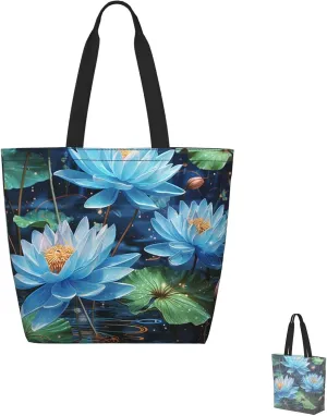 Tote Bag for Women Grocery Bag Reusable Shopping Bag Calm sky Handbag Foldable Shoulder Bag