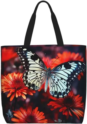 Tote Bag for Women Grocery Bag Reusable Shopping Bag Colorful Heart Tree Handbag Foldable Shoulder Bag