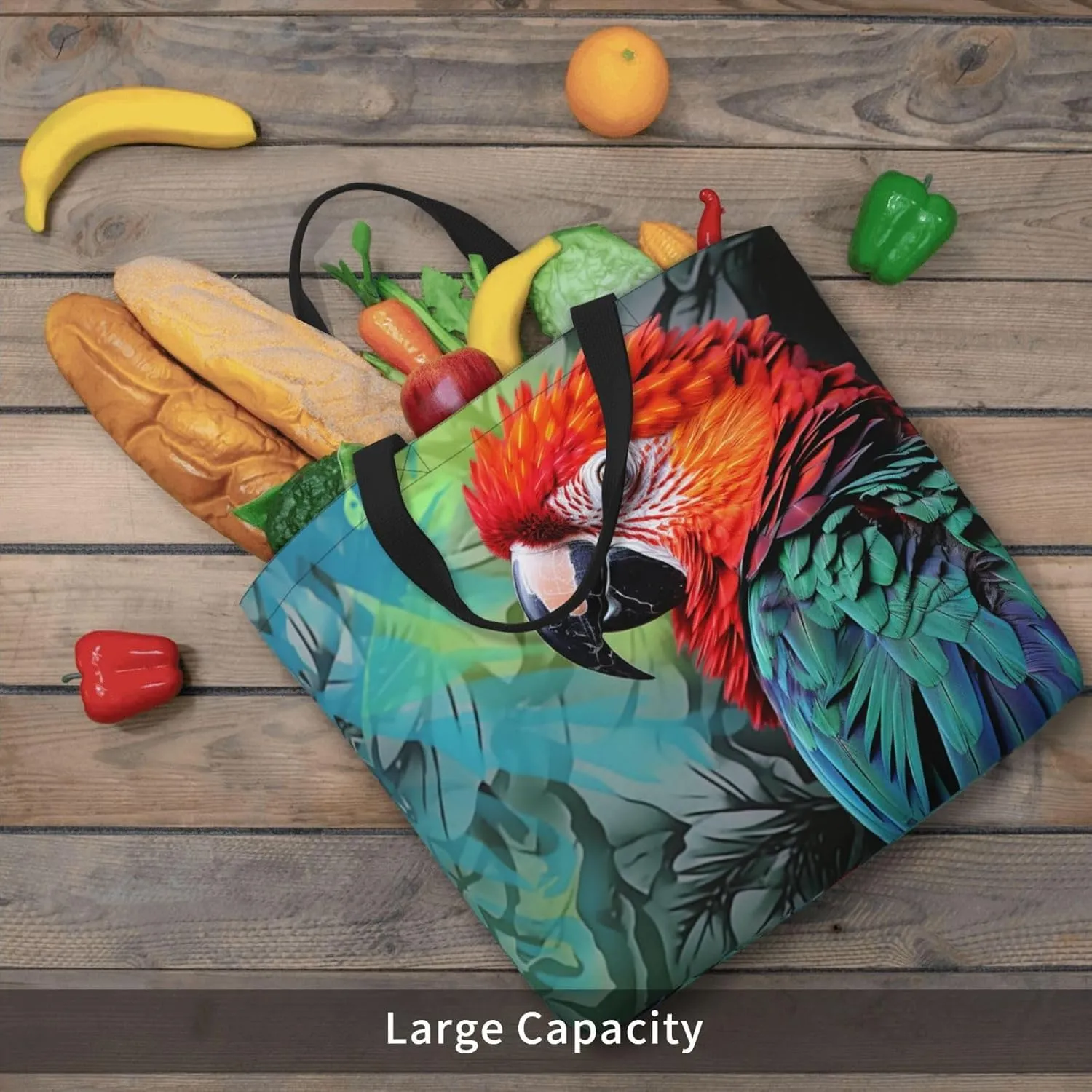 Tote Bag for Women Grocery Bag Reusable Shopping Bag Colorful Heart Tree Handbag Foldable Shoulder Bag