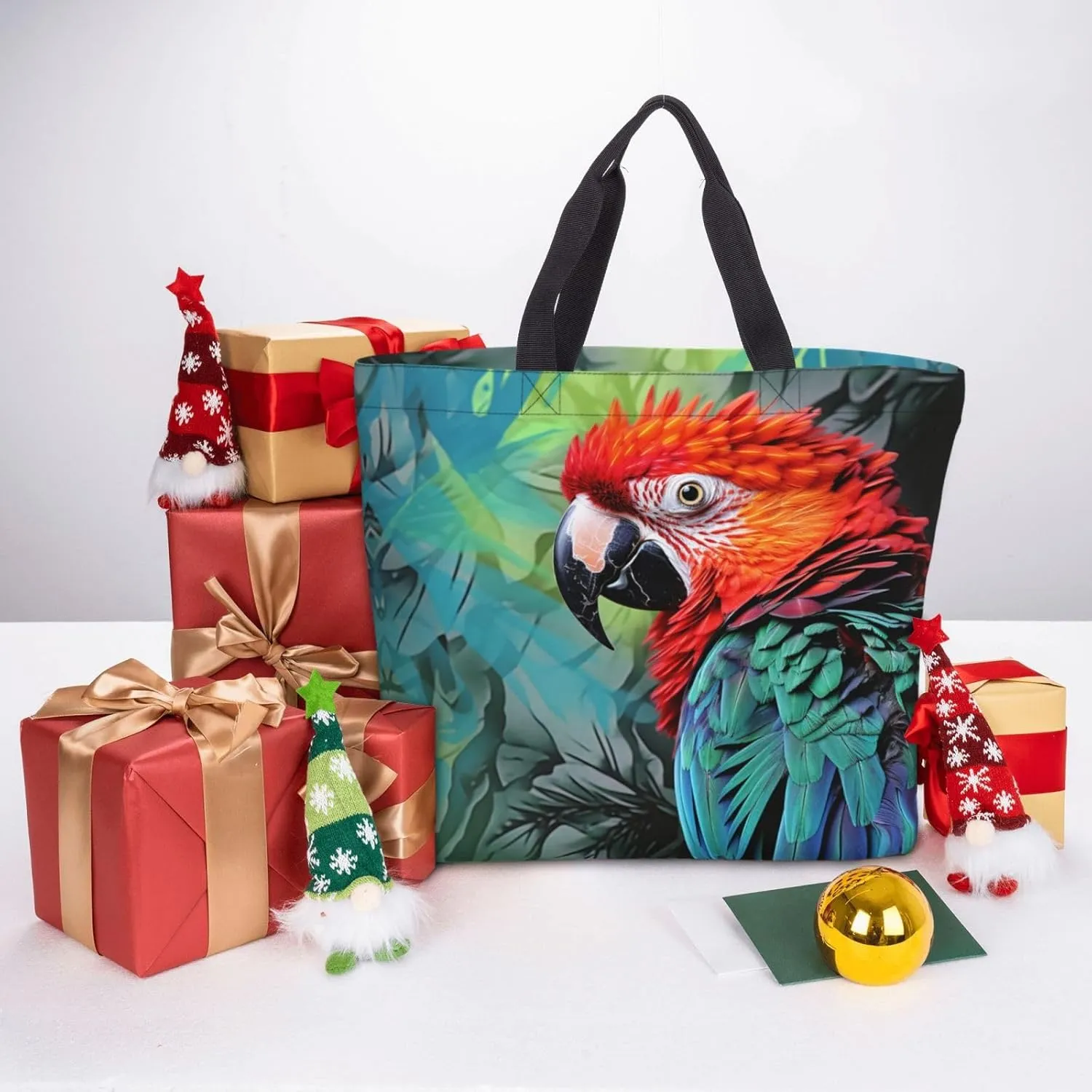 Tote Bag for Women Grocery Bag Reusable Shopping Bag Colorful Heart Tree Handbag Foldable Shoulder Bag