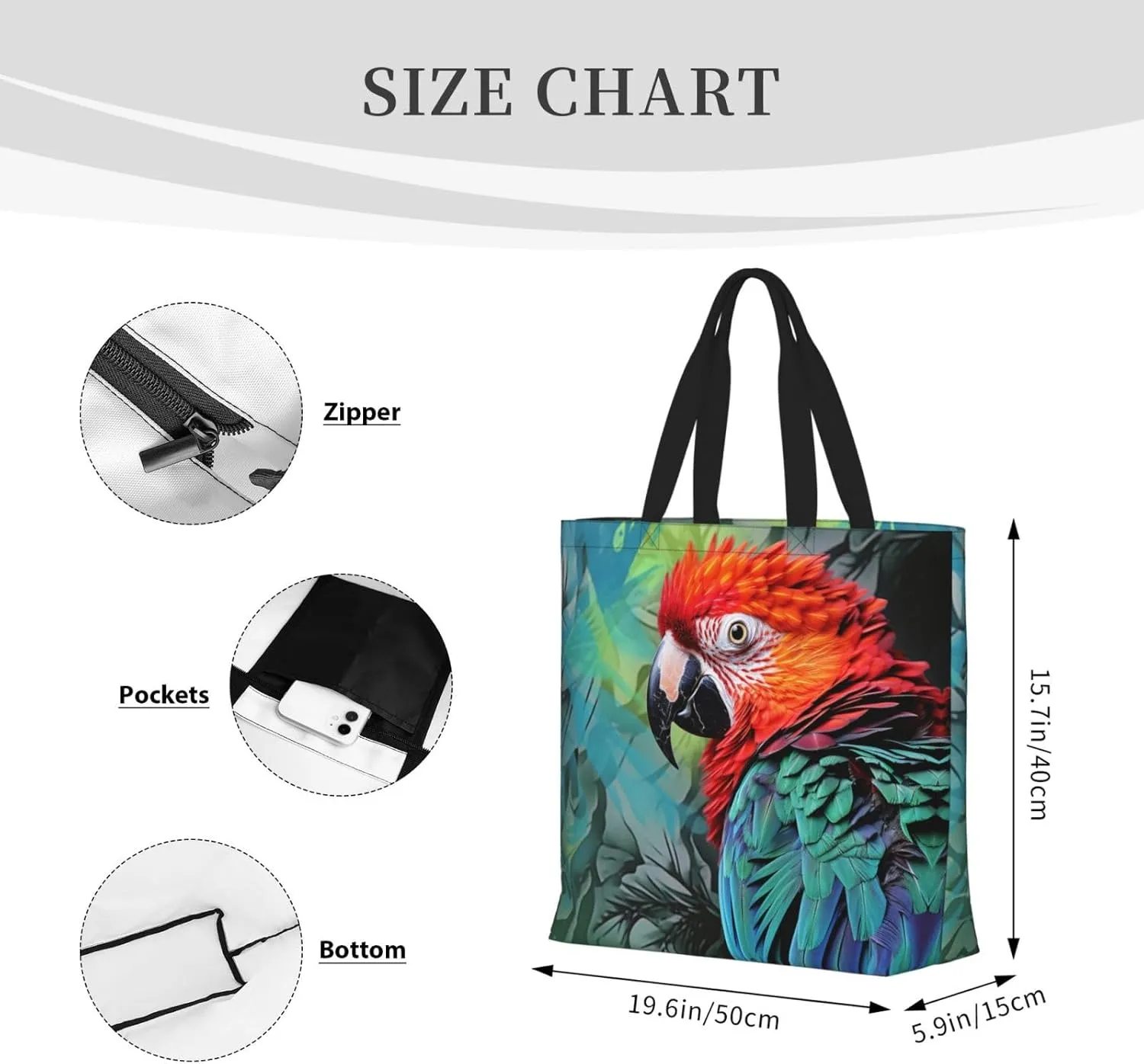 Tote Bag for Women Grocery Bag Reusable Shopping Bag Colorful Heart Tree Handbag Foldable Shoulder Bag