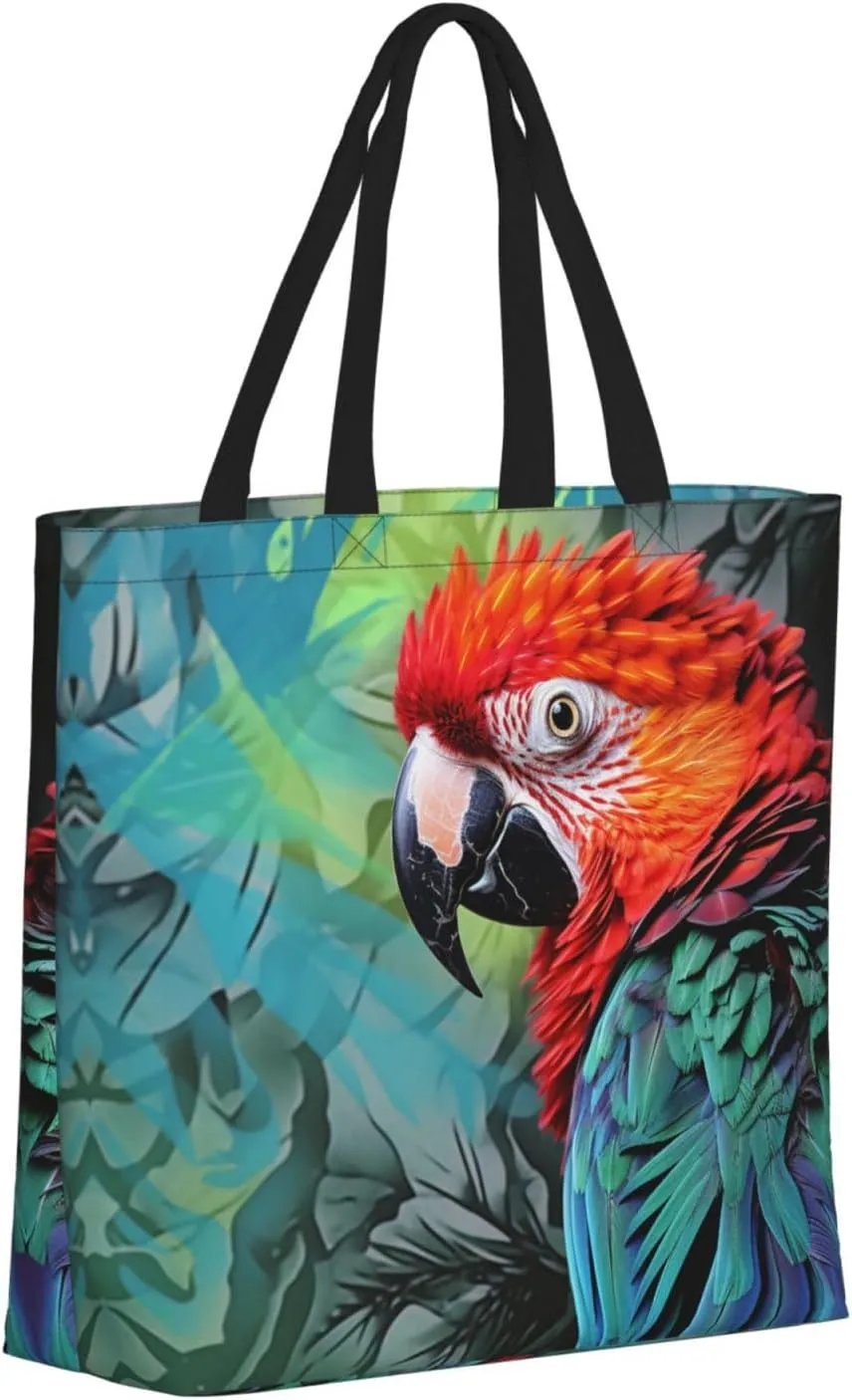 Tote Bag for Women Grocery Bag Reusable Shopping Bag Colorful Heart Tree Handbag Foldable Shoulder Bag
