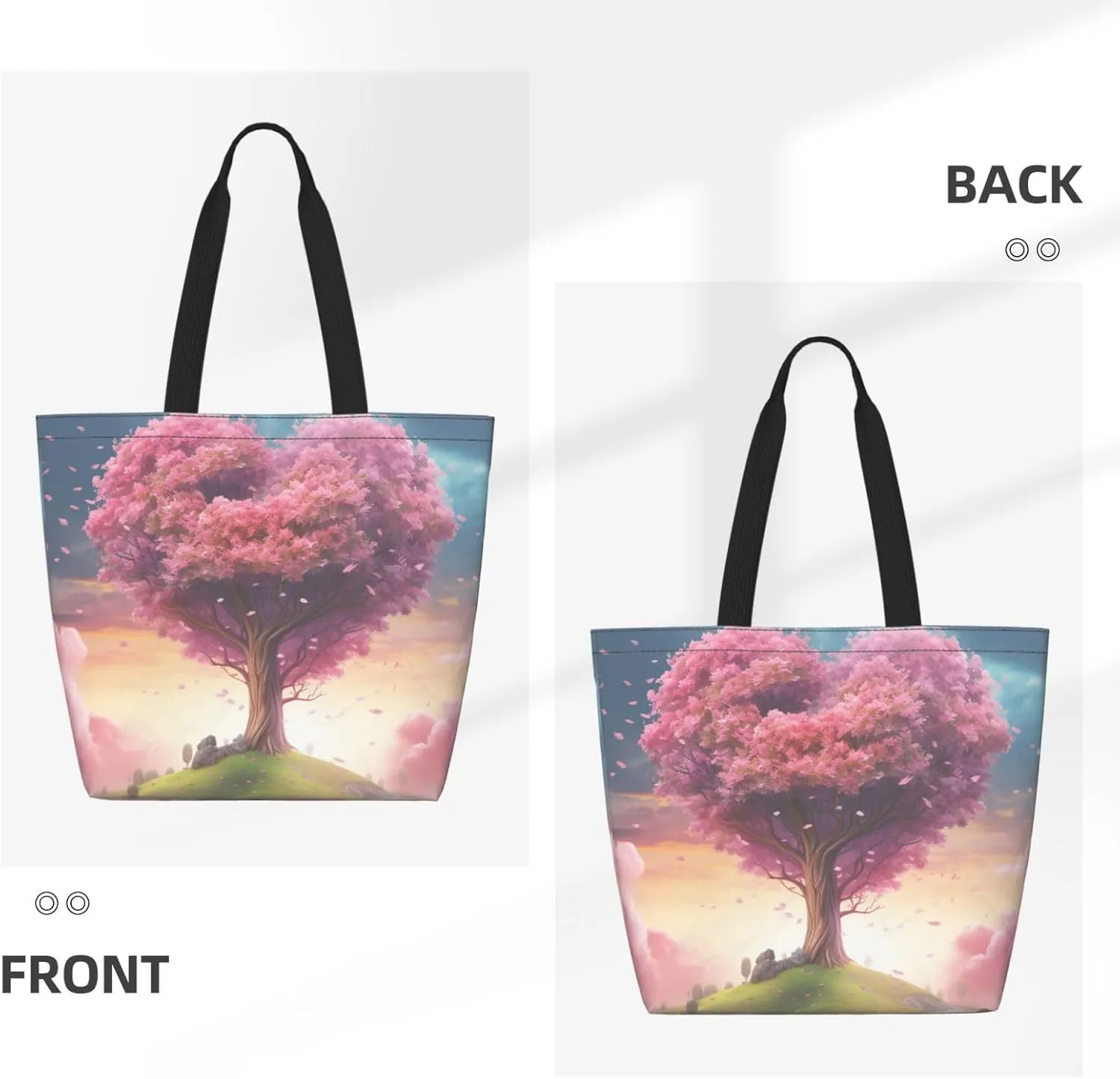 Tote Bag for Women Grocery Bag Reusable Shopping Bag Colorful parrot Handbag Foldable Shoulder Bag