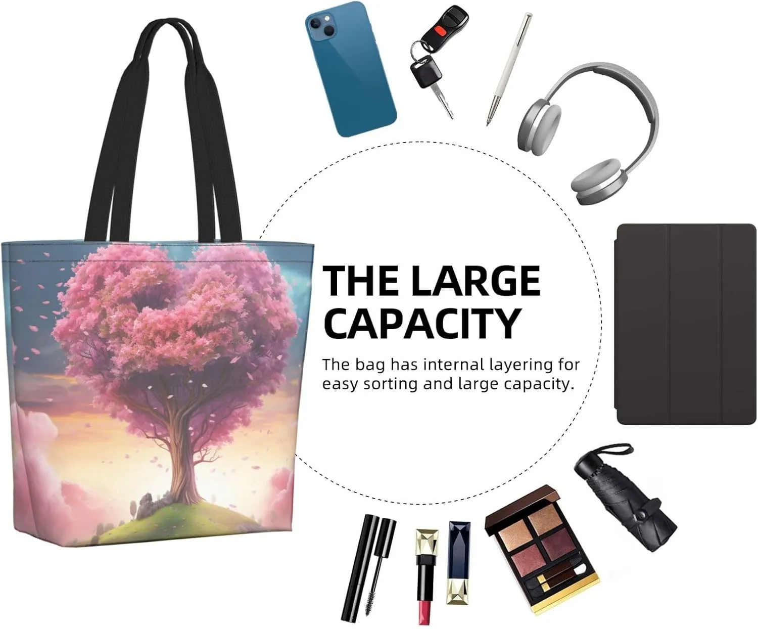 Tote Bag for Women Grocery Bag Reusable Shopping Bag Colorful parrot Handbag Foldable Shoulder Bag