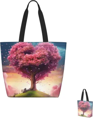 Tote Bag for Women Grocery Bag Reusable Shopping Bag Colorful parrot Handbag Foldable Shoulder Bag