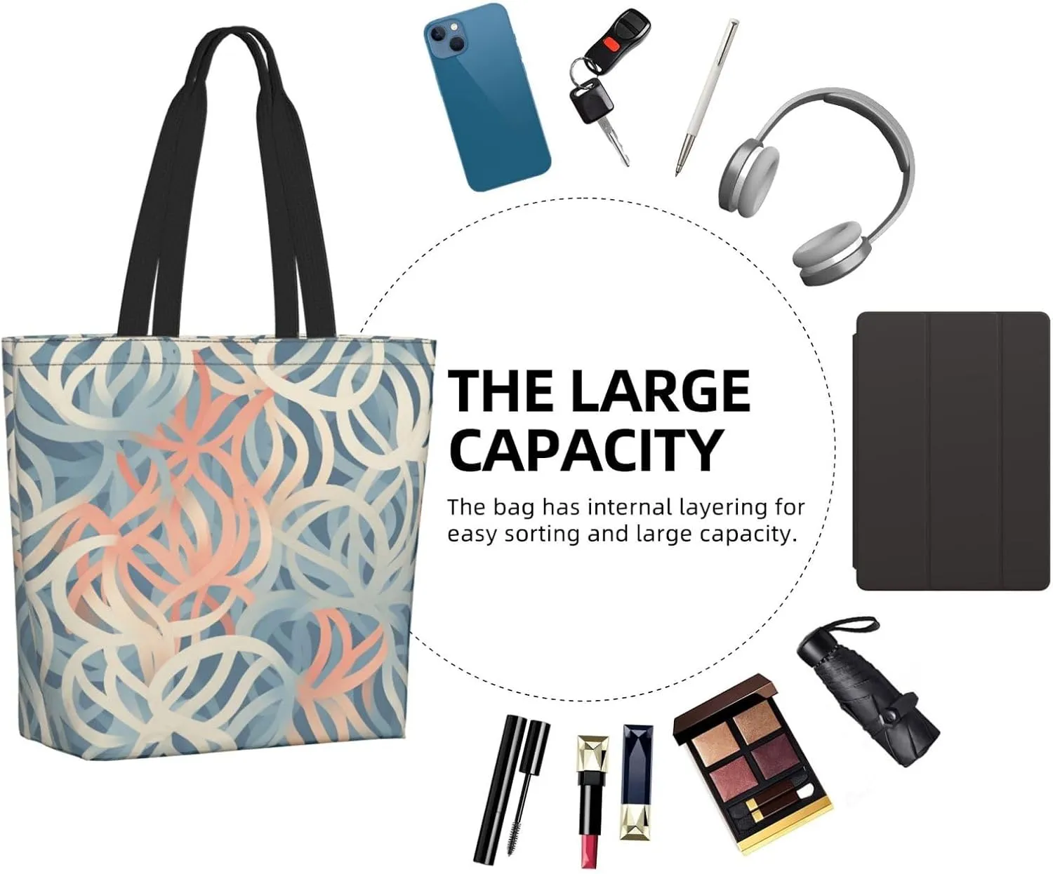 Tote Bag for Women Grocery Bag Reusable Shopping Bag Country lifestyle Handbag Foldable Shoulder Bag