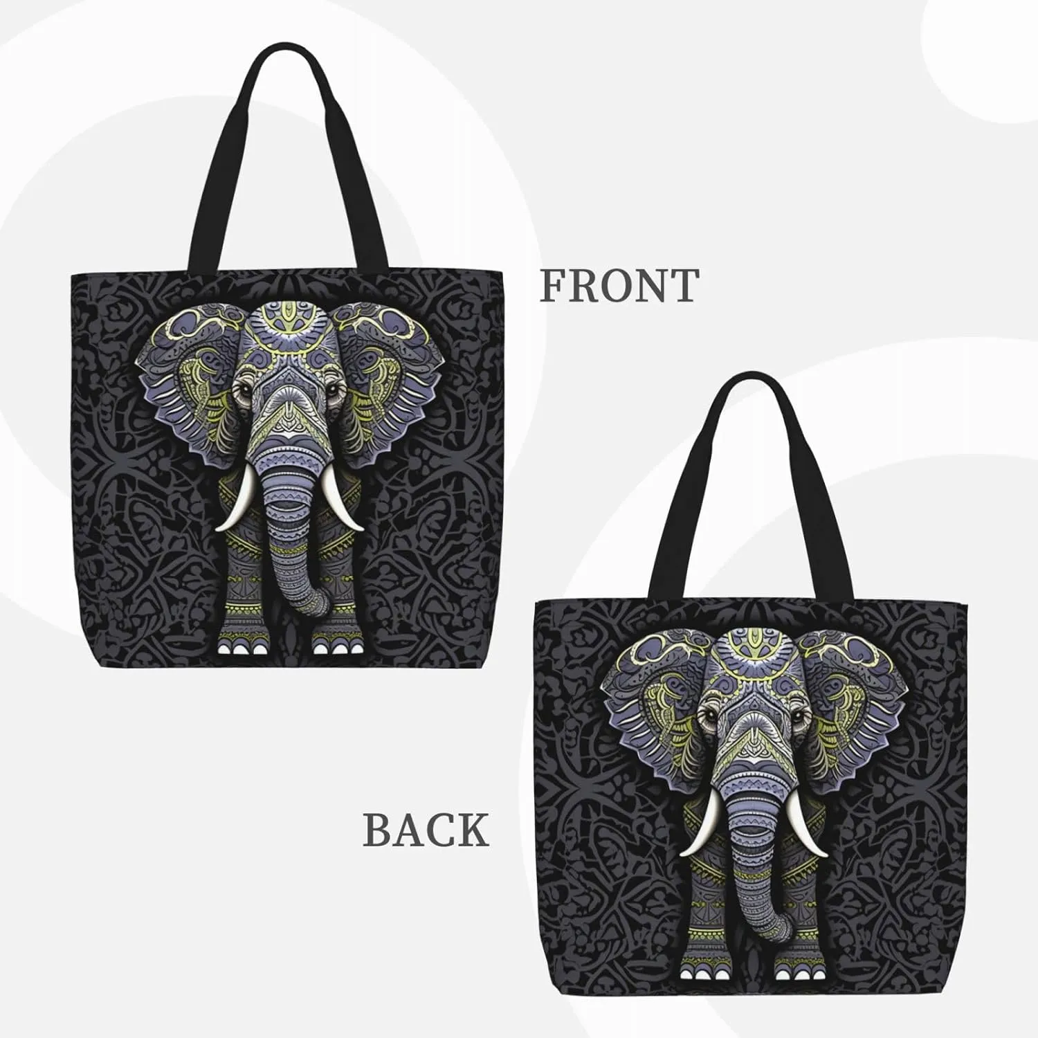 Tote Bag for Women Grocery Bag Reusable Shopping Bag Fall Foliage Pug Dog Handbag Foldable Shoulder Bag