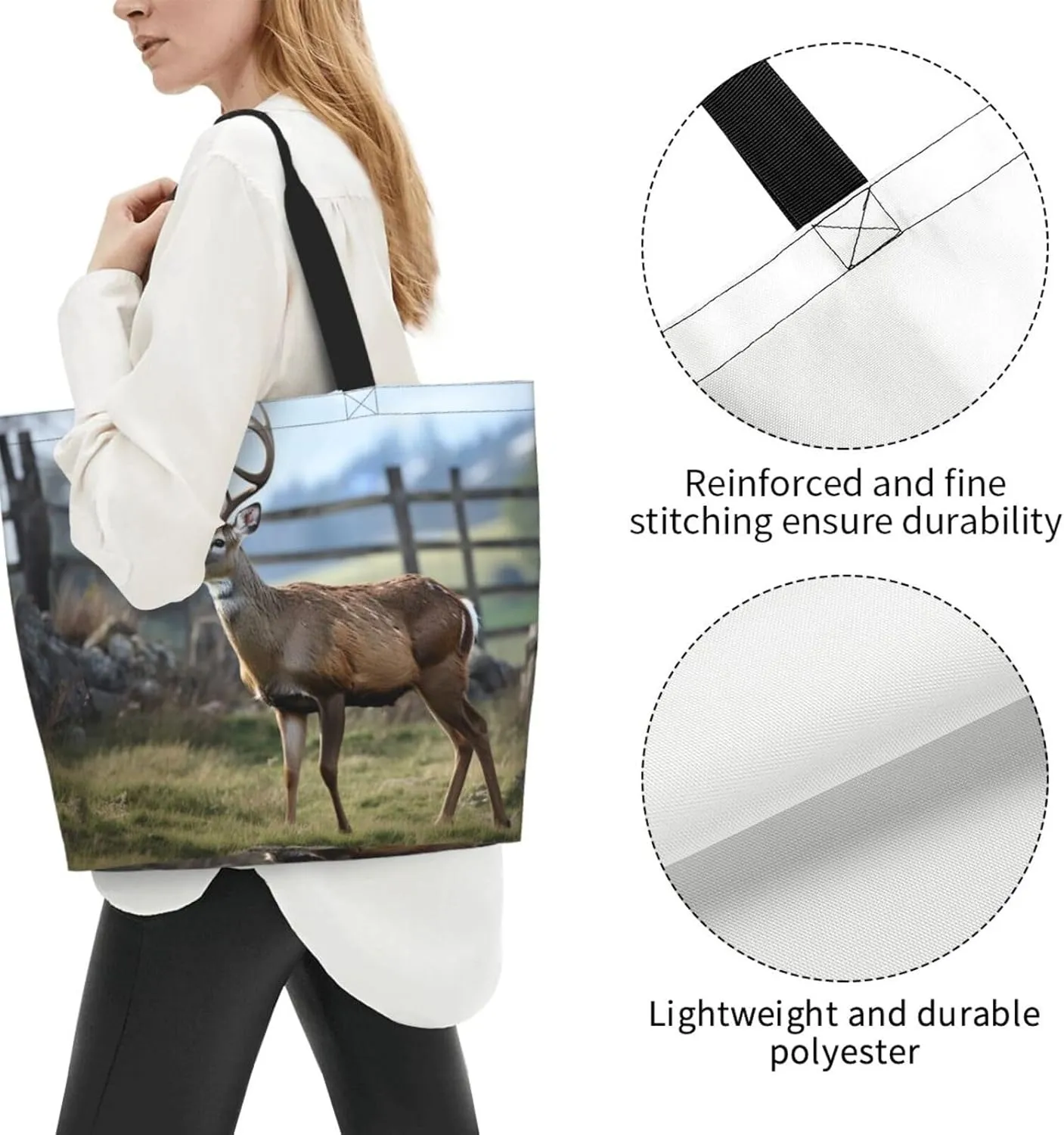 Tote Bag for Women Grocery Bag Reusable Shopping Bag Flickering Pineapple Handbag Foldable Shoulder Bag