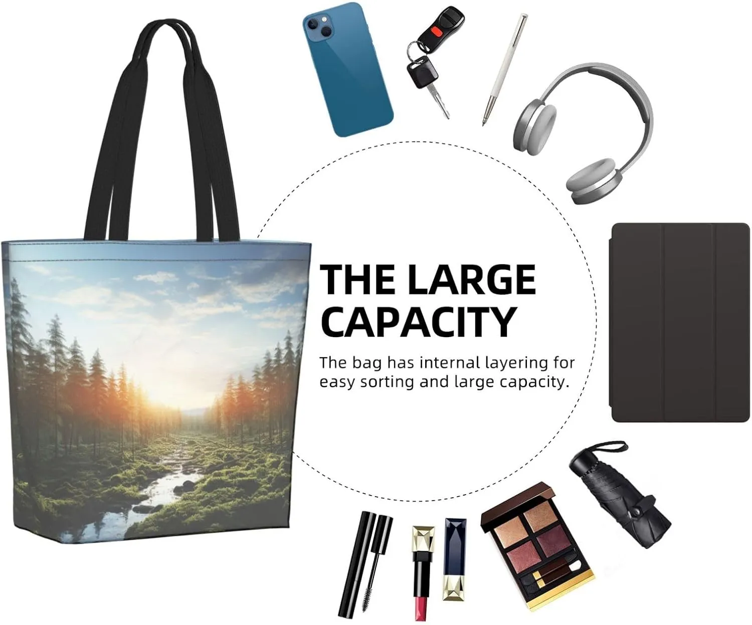 Tote Bag for Women Grocery Bag Reusable Shopping Bag Math question Handbag Foldable Shoulder Bag