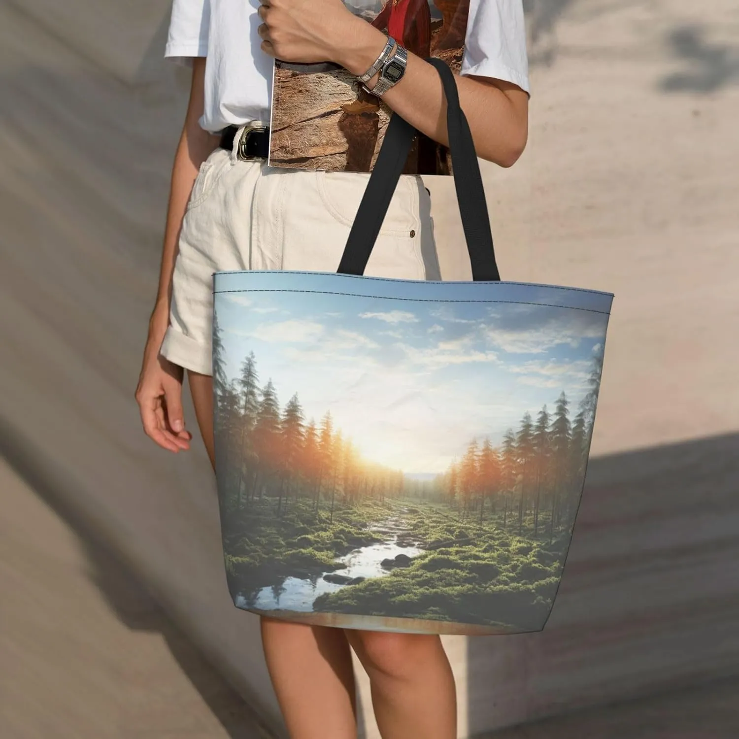 Tote Bag for Women Grocery Bag Reusable Shopping Bag Math question Handbag Foldable Shoulder Bag
