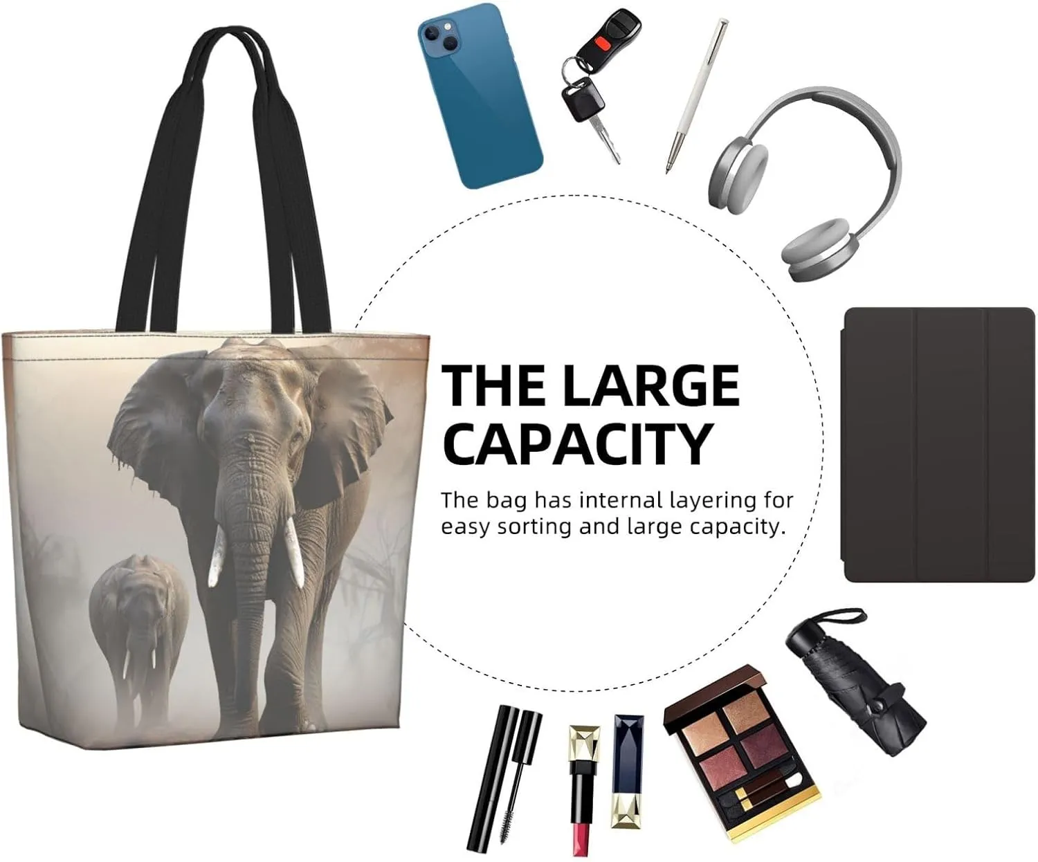 Tote Bag for Women Grocery Bag Reusable Shopping Bag Nebula Desert Monument Handbag Foldable Shoulder Bag