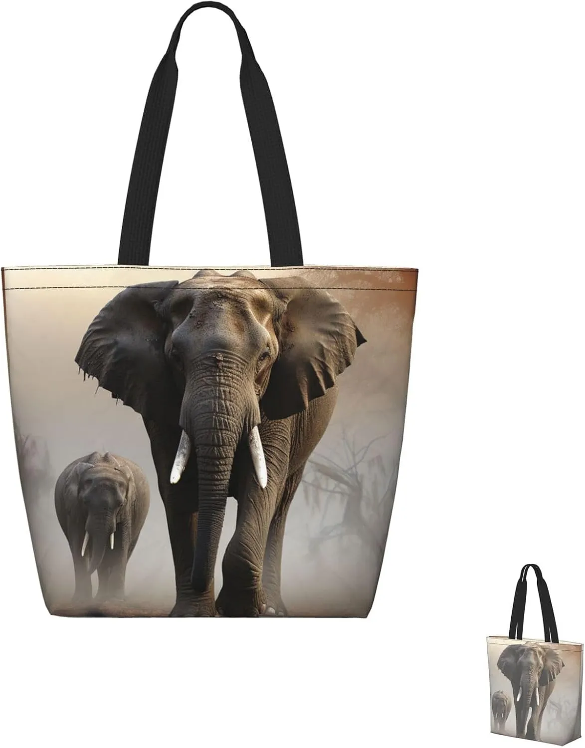Tote Bag for Women Grocery Bag Reusable Shopping Bag Nebula Desert Monument Handbag Foldable Shoulder Bag