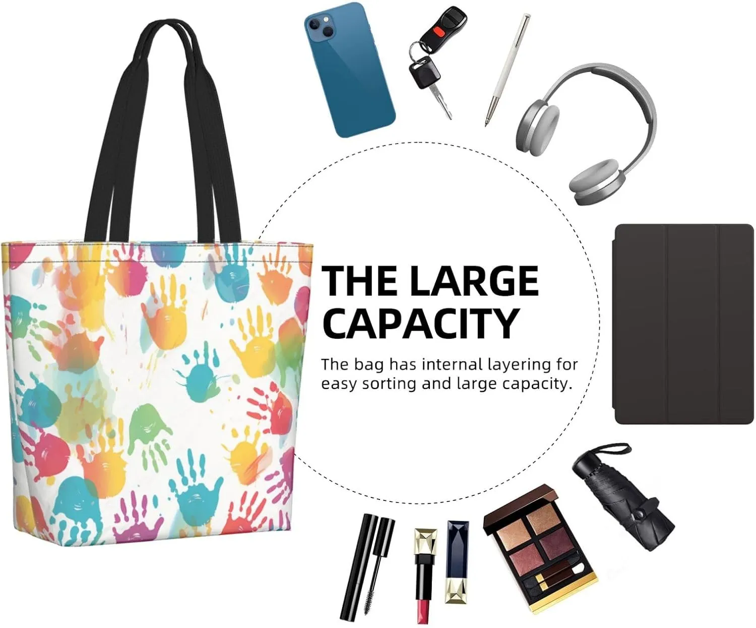 Tote Bag for Women Grocery Bag Reusable Shopping Bag Nebula Desert Monument Handbag Foldable Shoulder Bag