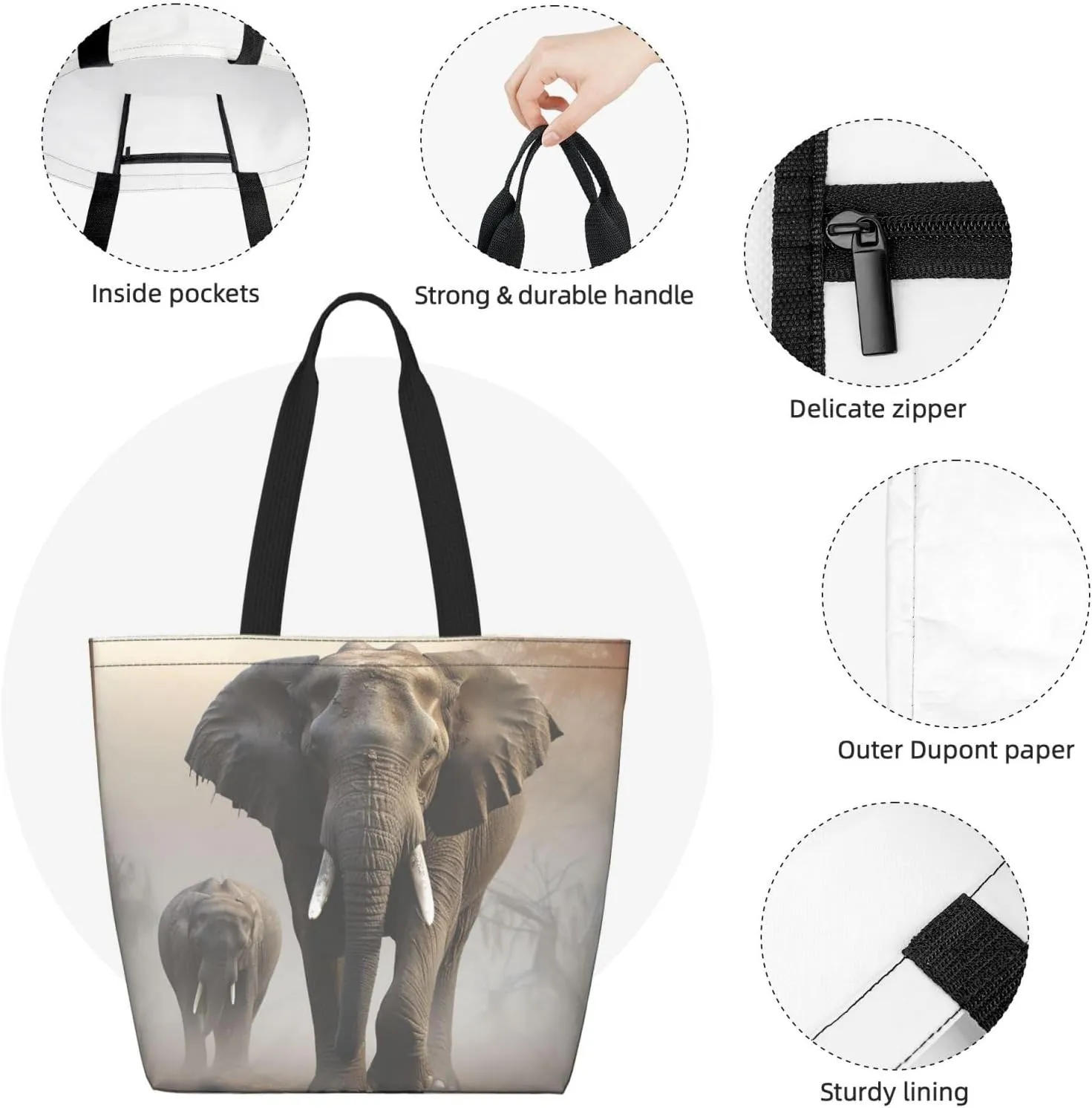 Tote Bag for Women Grocery Bag Reusable Shopping Bag Nebula Desert Monument Handbag Foldable Shoulder Bag