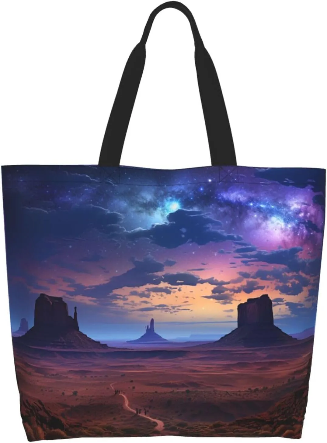 Tote Bag for Women Grocery Bag Reusable Shopping Bag Orange Flower Handbag Foldable Shoulder Bag