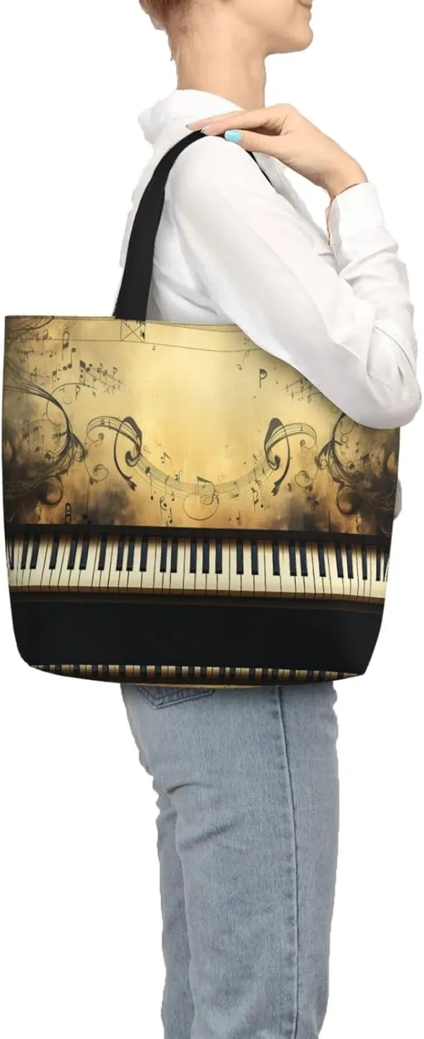 Tote Bag for Women Grocery Bag Reusable Shopping Bag Owl on a branch Handbag Foldable Shoulder Bag