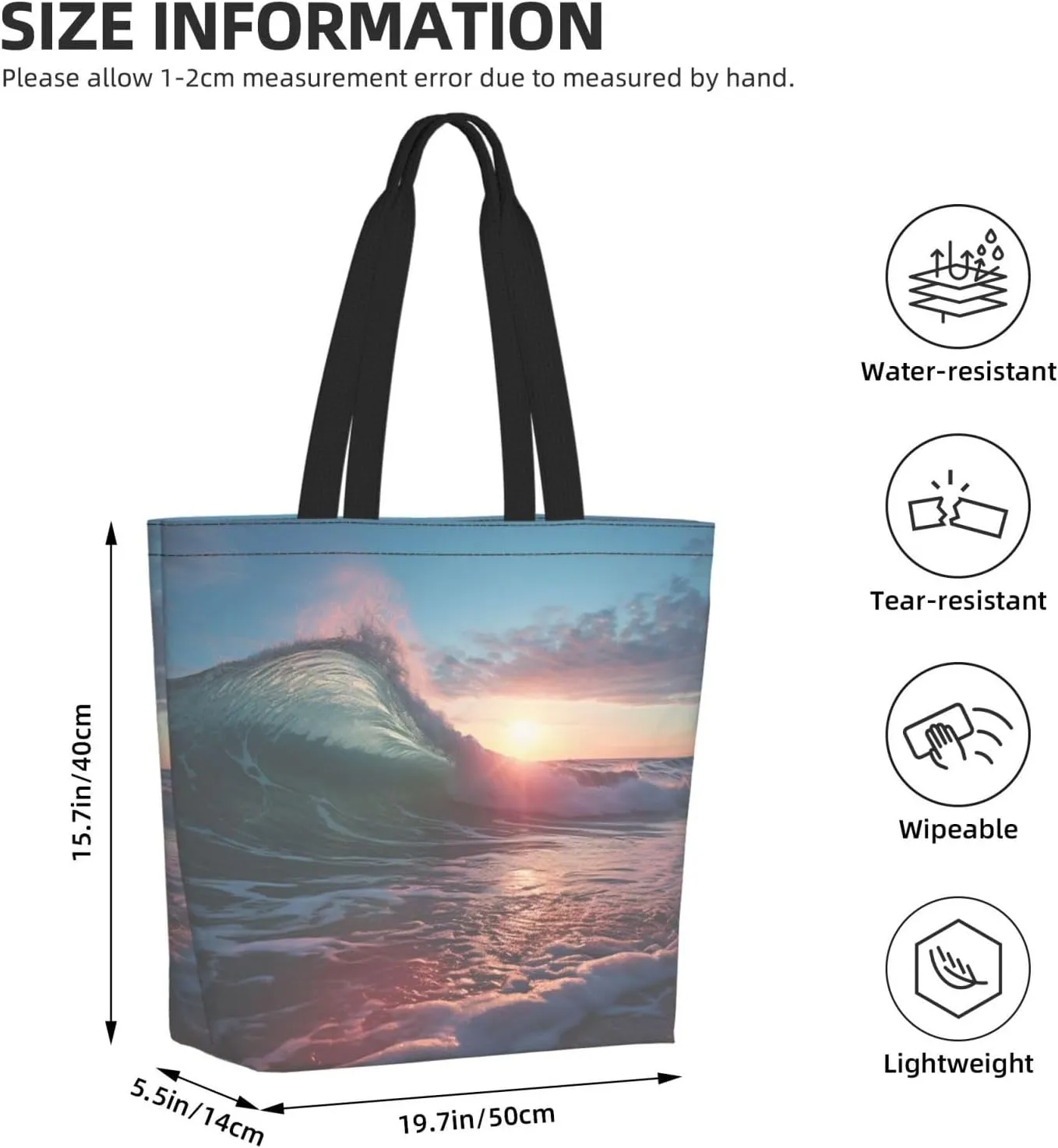 Tote Bag for Women Grocery Bag Reusable Shopping Bag Plaid Handbag Foldable Shoulder Bag