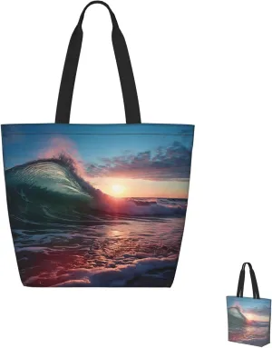 Tote Bag for Women Grocery Bag Reusable Shopping Bag Plaid Handbag Foldable Shoulder Bag