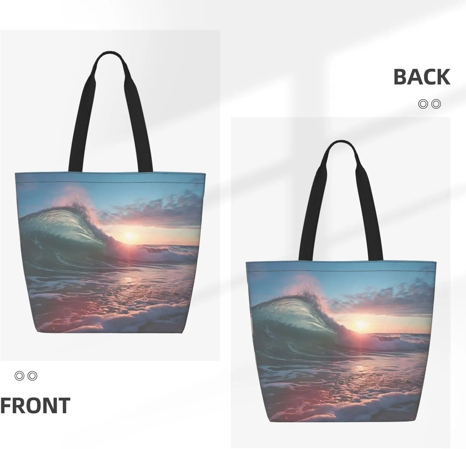 Tote Bag for Women Grocery Bag Reusable Shopping Bag Plaid Handbag Foldable Shoulder Bag
