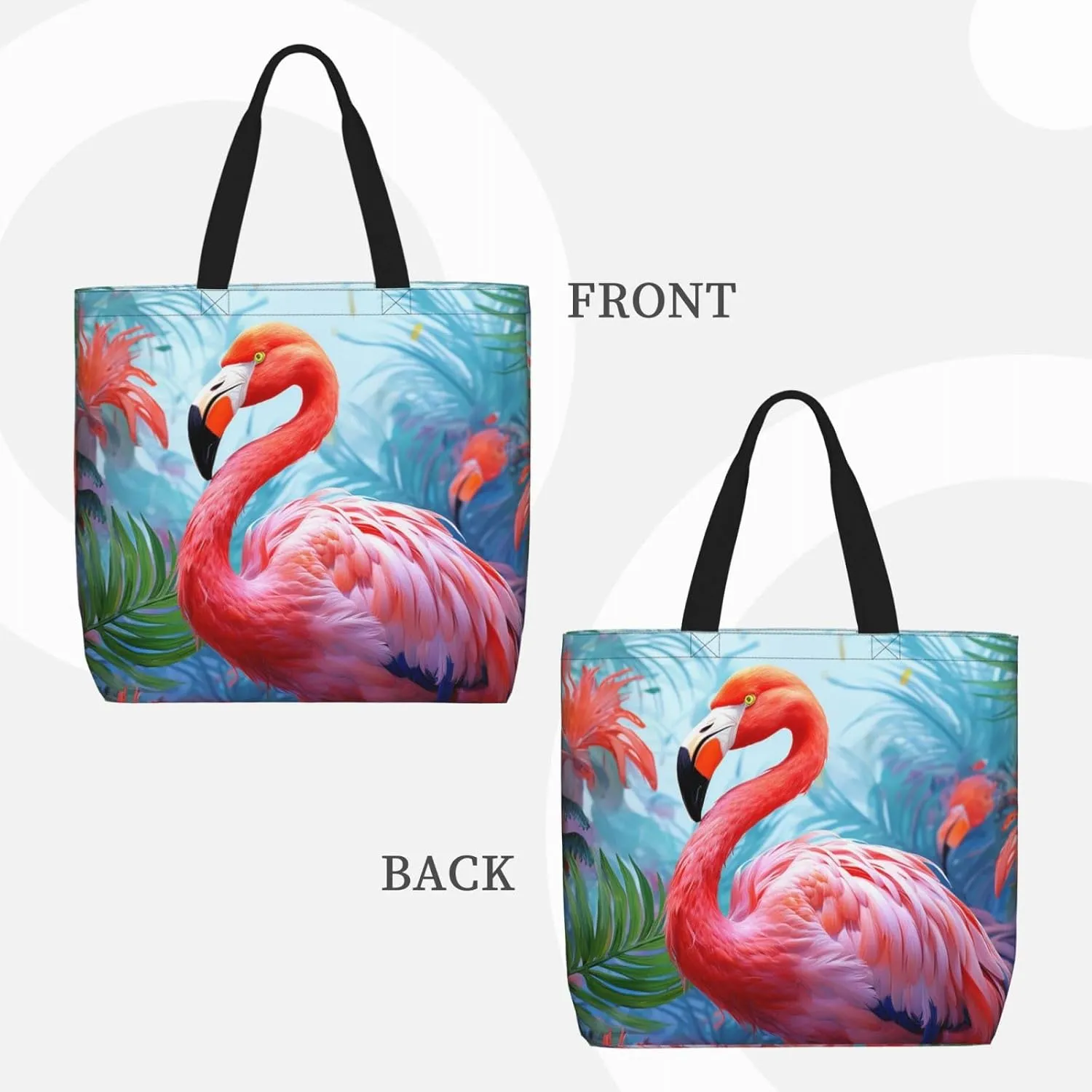 Tote Bag for Women Grocery Bag Reusable Shopping Bag Rainbow Flower Sea Handbag Foldable Shoulder Bag