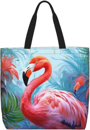 Tote Bag for Women Grocery Bag Reusable Shopping Bag Rainbow Flower Sea Handbag Foldable Shoulder Bag