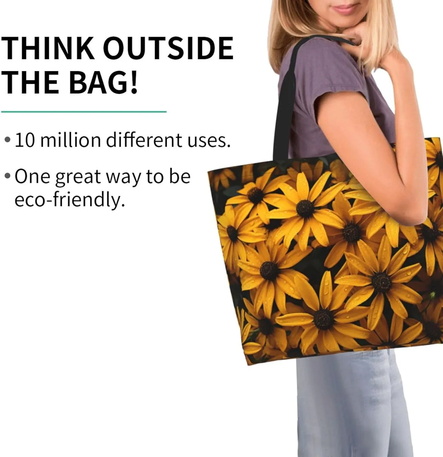 Tote Bag for Women Grocery Bag Reusable Shopping Bag Succulent Plant Handbag Foldable Shoulder Bag