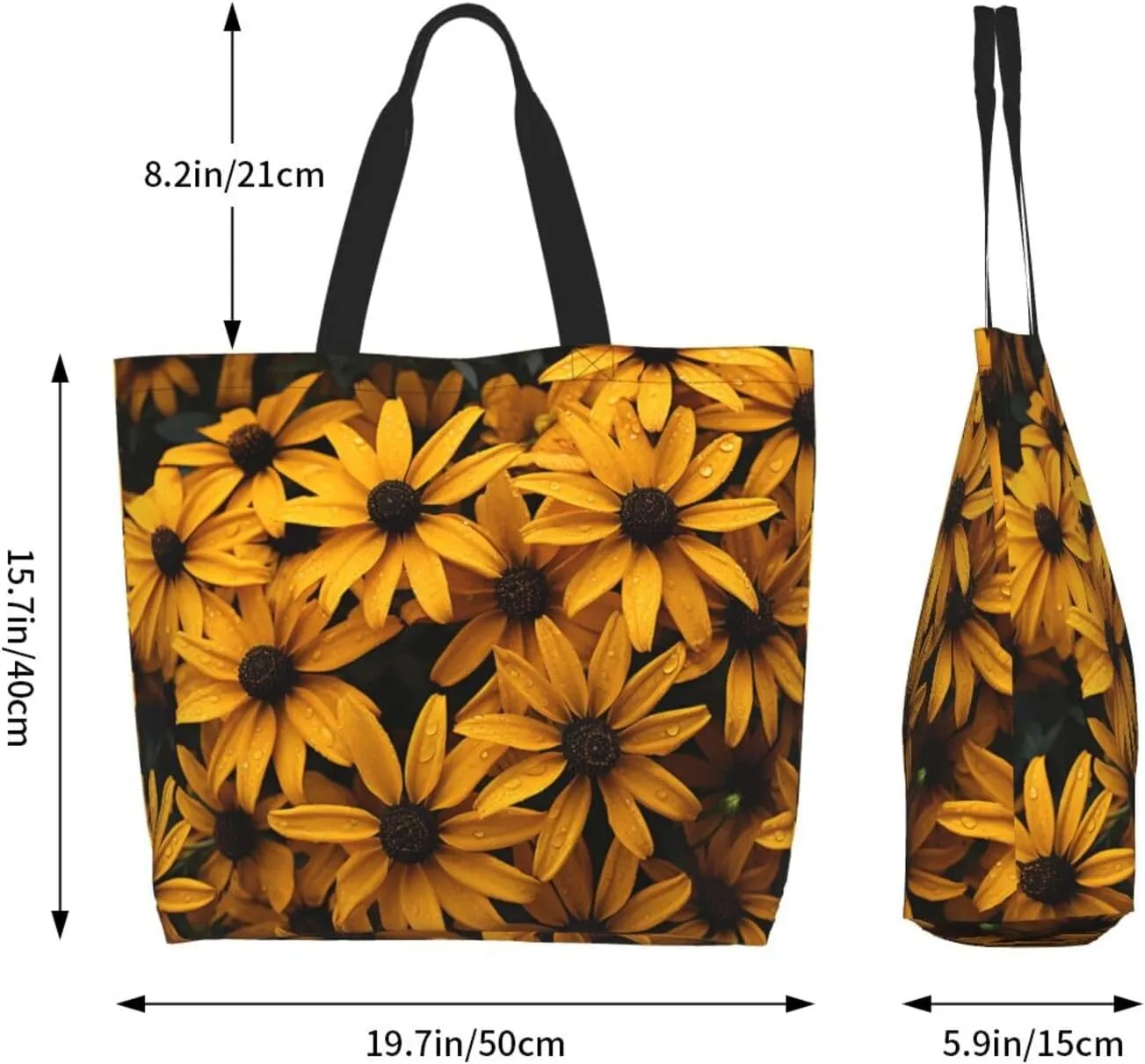 Tote Bag for Women Grocery Bag Reusable Shopping Bag Succulent Plant Handbag Foldable Shoulder Bag