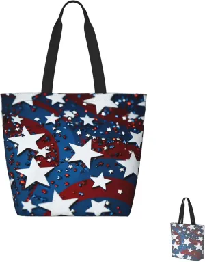 Tote Bag for Women Grocery Bag Reusable Shopping Bag Tiger Colorful Sunset Handbag Foldable Shoulder Bag
